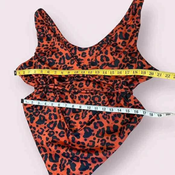 Fashion Nova One Piece Plunging Wrap Around Swimsuit Plus Size 3X Animal Print - Picture 13 of 16